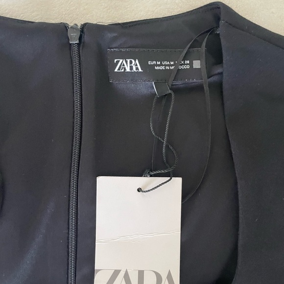 Zara Black Front Bow Romper Dress - Picture 7 of 15